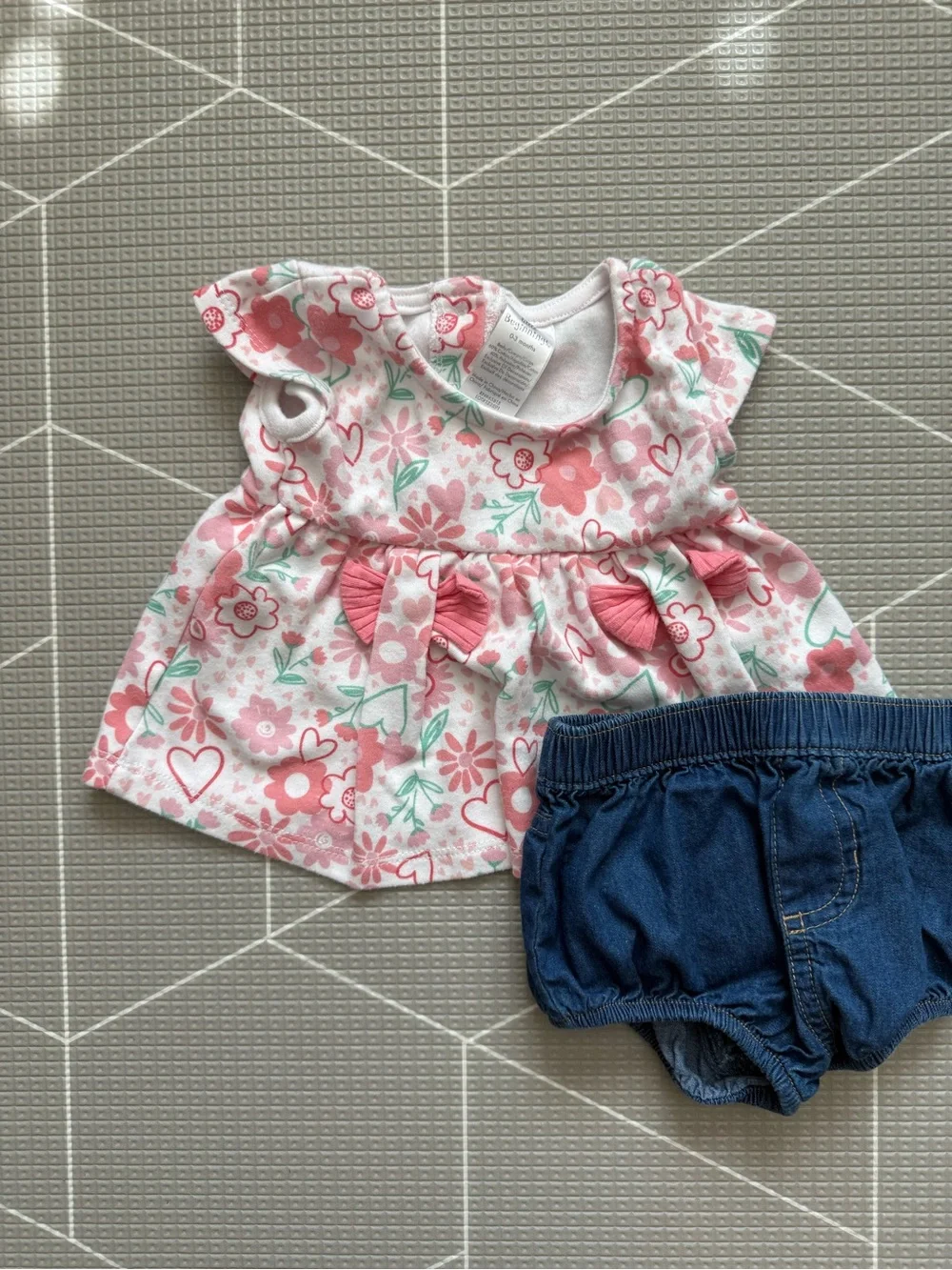 Cat & Jack|Baby girl Floral tunic dress &  diaper cover Set